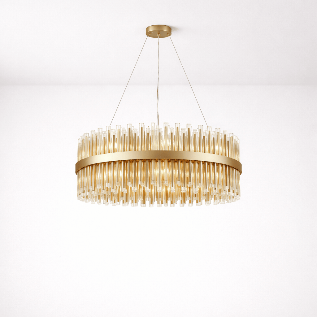 Lights - Essen P002-18GO 18 Light Oval Pendant Ceiling Light - Gold - 60485706