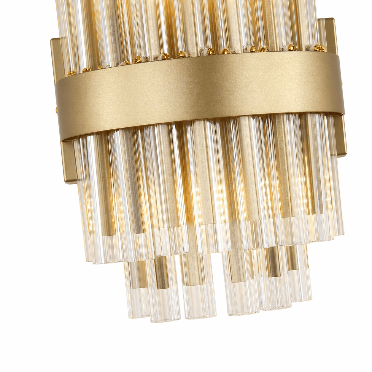 Lights - Bremen W002-4GO 4 Light Wall Light - Gold & Clear Glass - 60485712