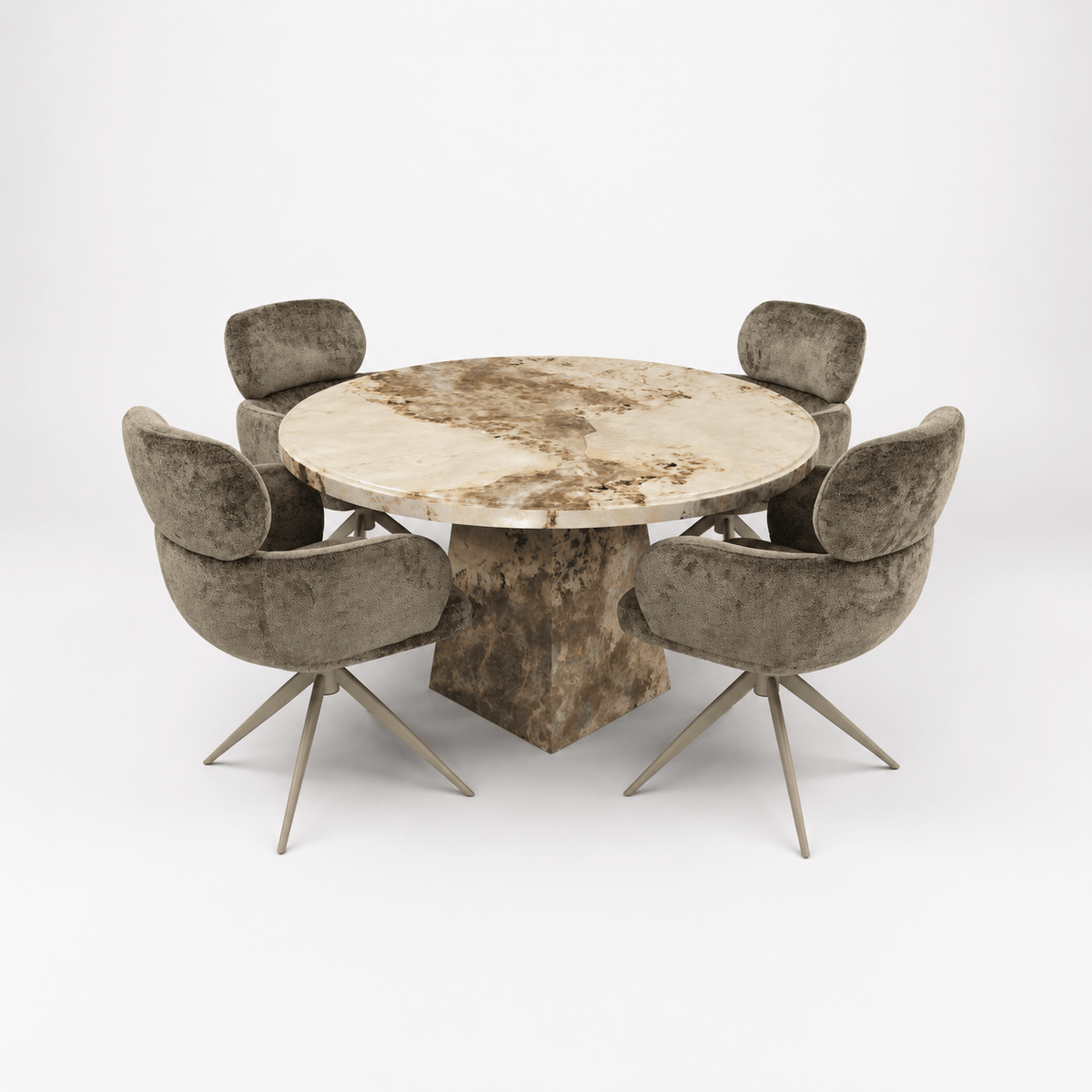 Furniture - Sparta Round Table & 4 Chairs - 60486414