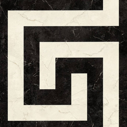 Wallpaper - A.S Versace Black & White Greek Motif - 79174-1 - 60486554
