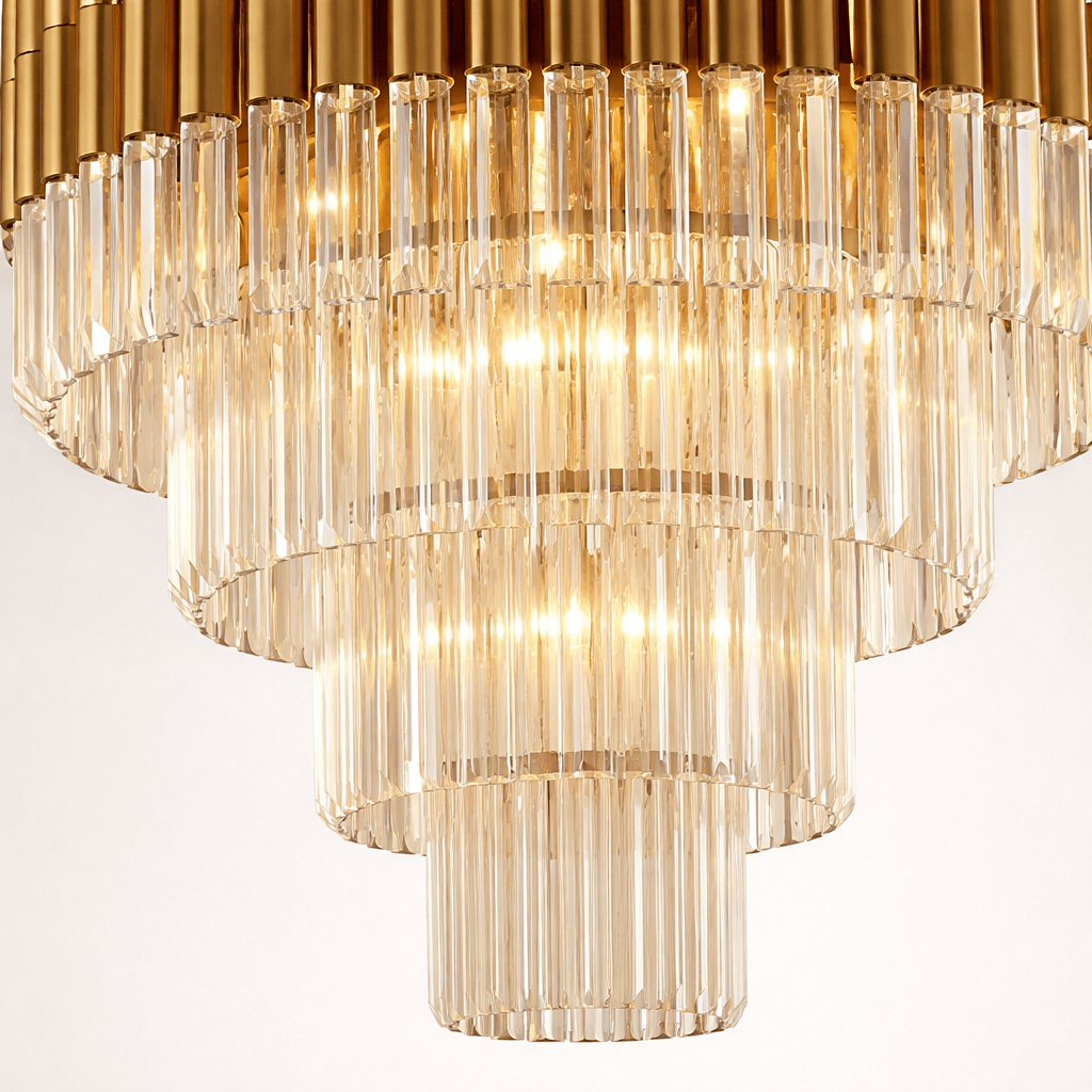 Lights - Dusseldorf P006-12BR 12 Light Pendant Ceiling Light - Bronze & Cognac Glass - 60485741