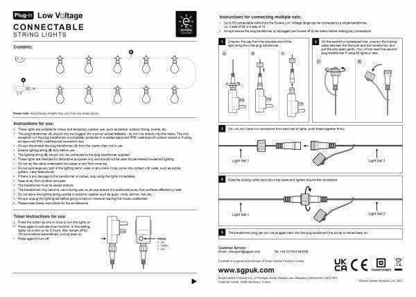 Gardening - Decor Festoon Set Of 20 String Lights - Warm White - 60014107