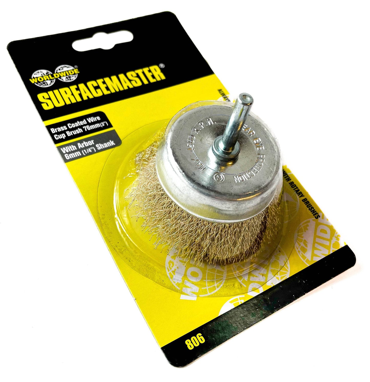 DIY - Brass Wire Cup Brush 6mm - 3" - 00621304
