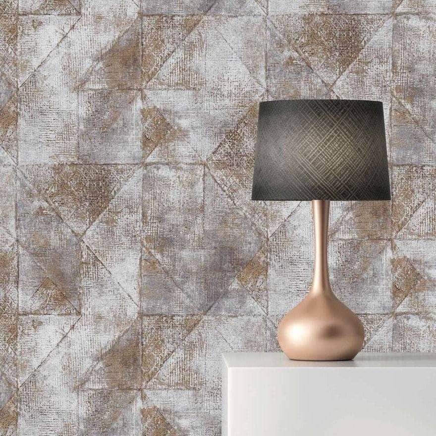 AS Creations Profitex Industrial Geometric Gold Wallpaper 389764