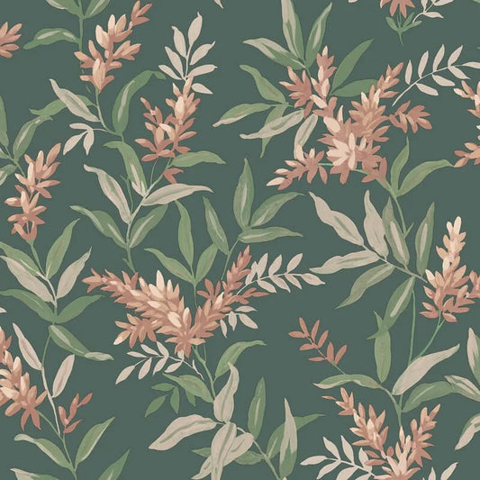 Wallpaper - Belgravia Olivia Pink/Sage Floral - 5906 - 60485273