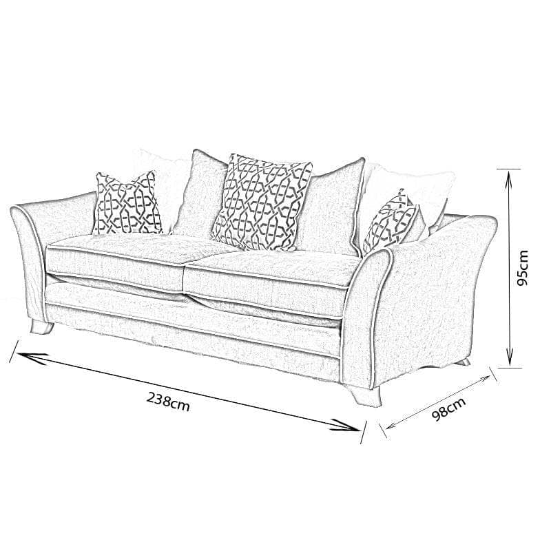 Furniture  -  Regency 4 Seater Sofa - Obsidian  -  60010962