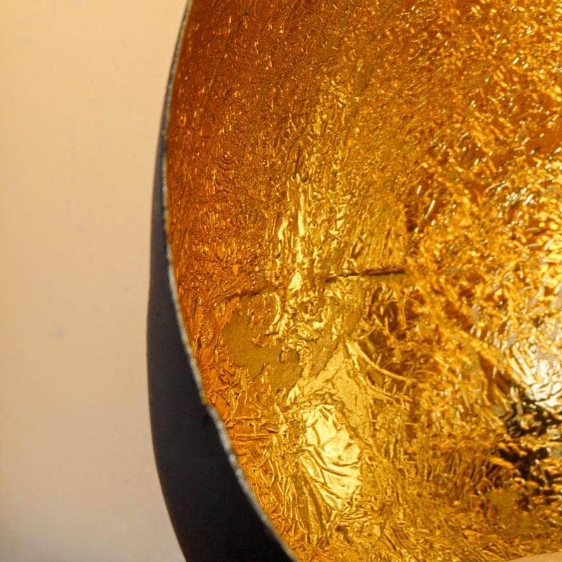 Christmas  -  Black & Gold Hurricane Tealight Holder - 10cm  -  60008462