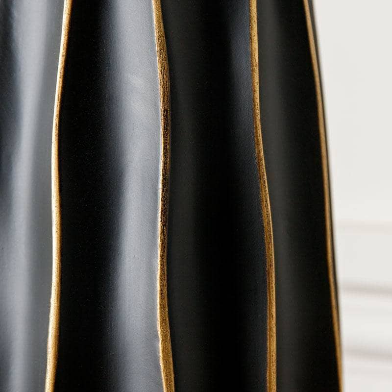  -  Black & Gold Striped Vase - 35.5cm  -  60008145