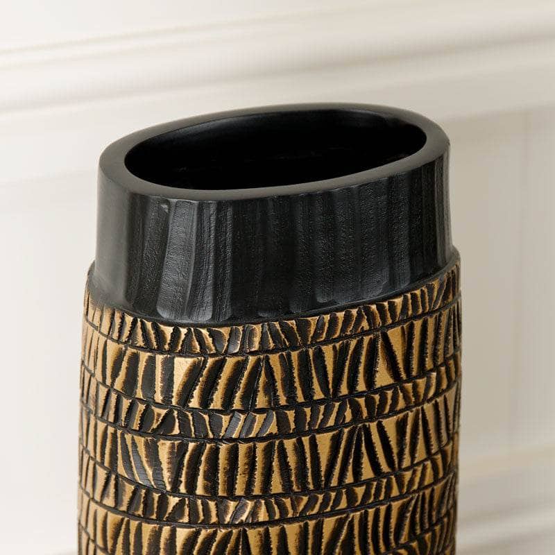 Homeware -  Black & Gold Tribal Pattern Vase - 40cm  -  60008139