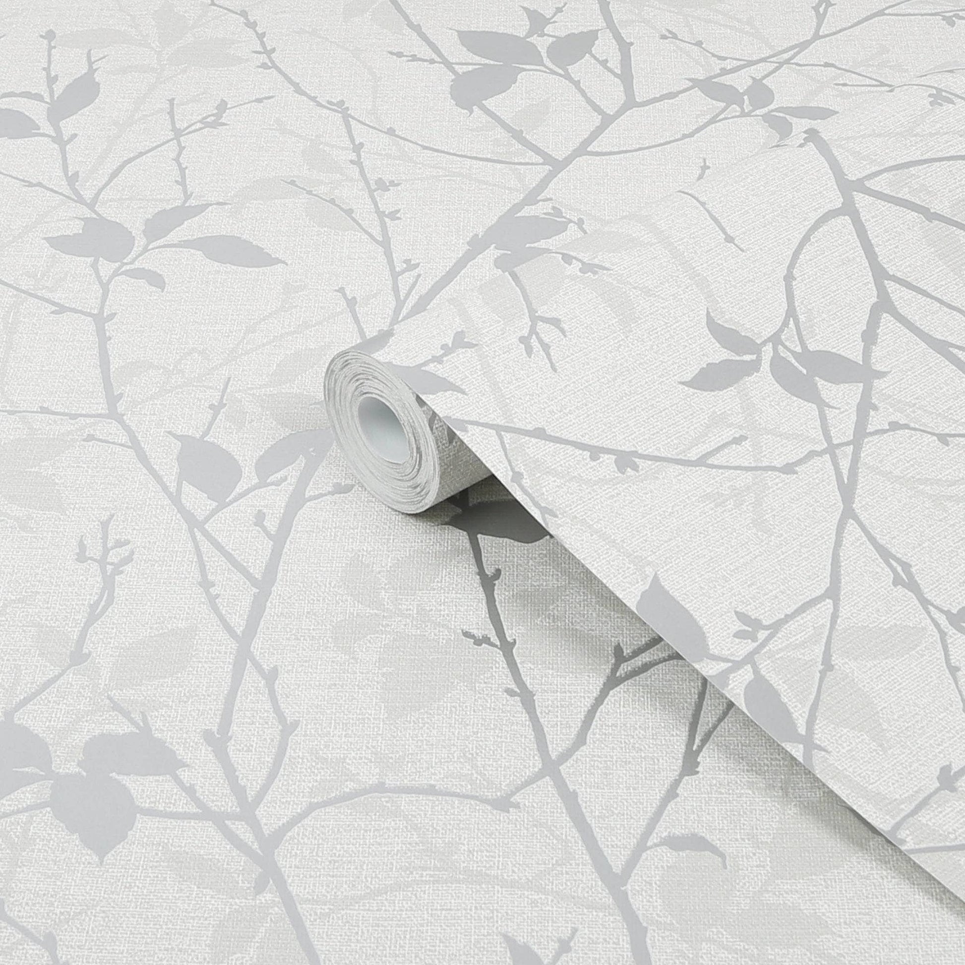Wallpaper  -  Boutique Belle White & Silver Wallpaper - 122433  -  60009416