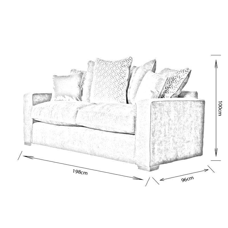 Furniture - Bruges 3 Seater Sofa - - 60009703