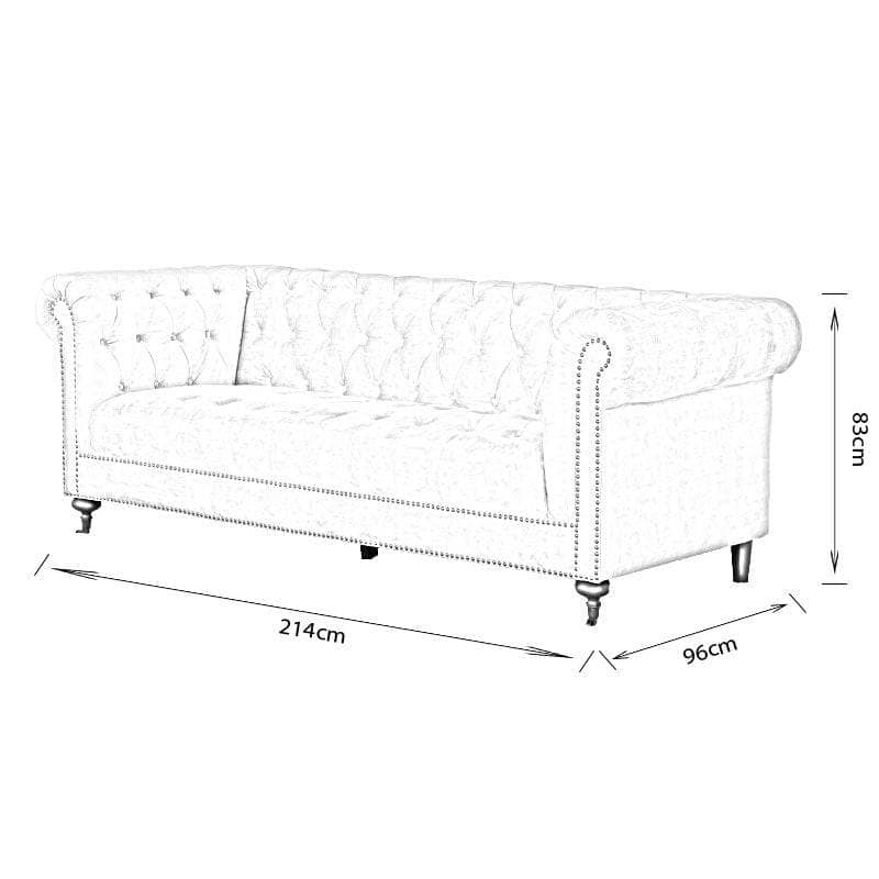 Buckingham 4 Seater Sofa - Taupe