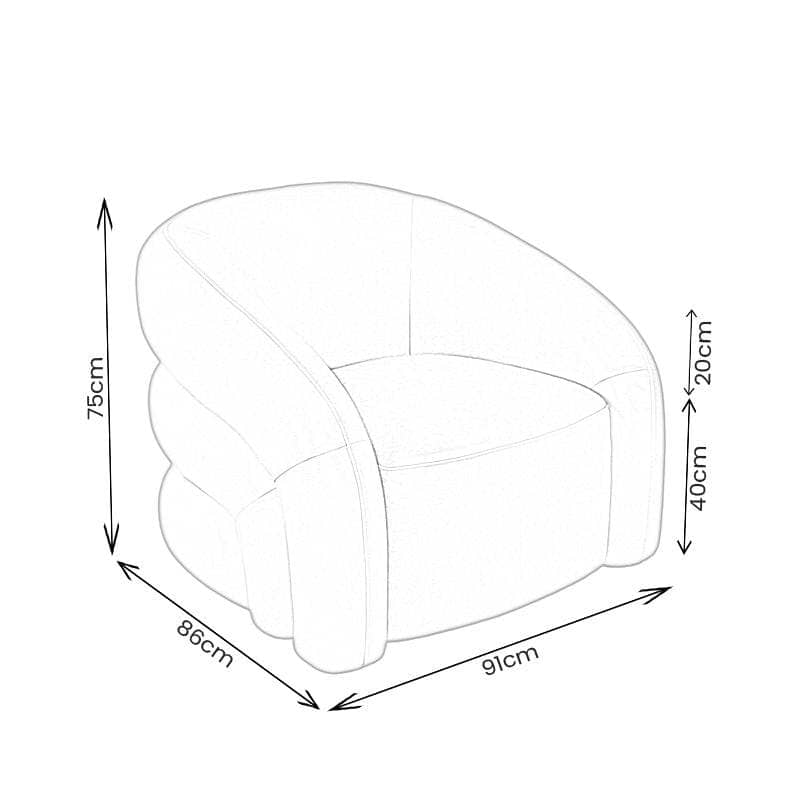 Furniture - Camden Cocoon Chair - Brown - 60418187