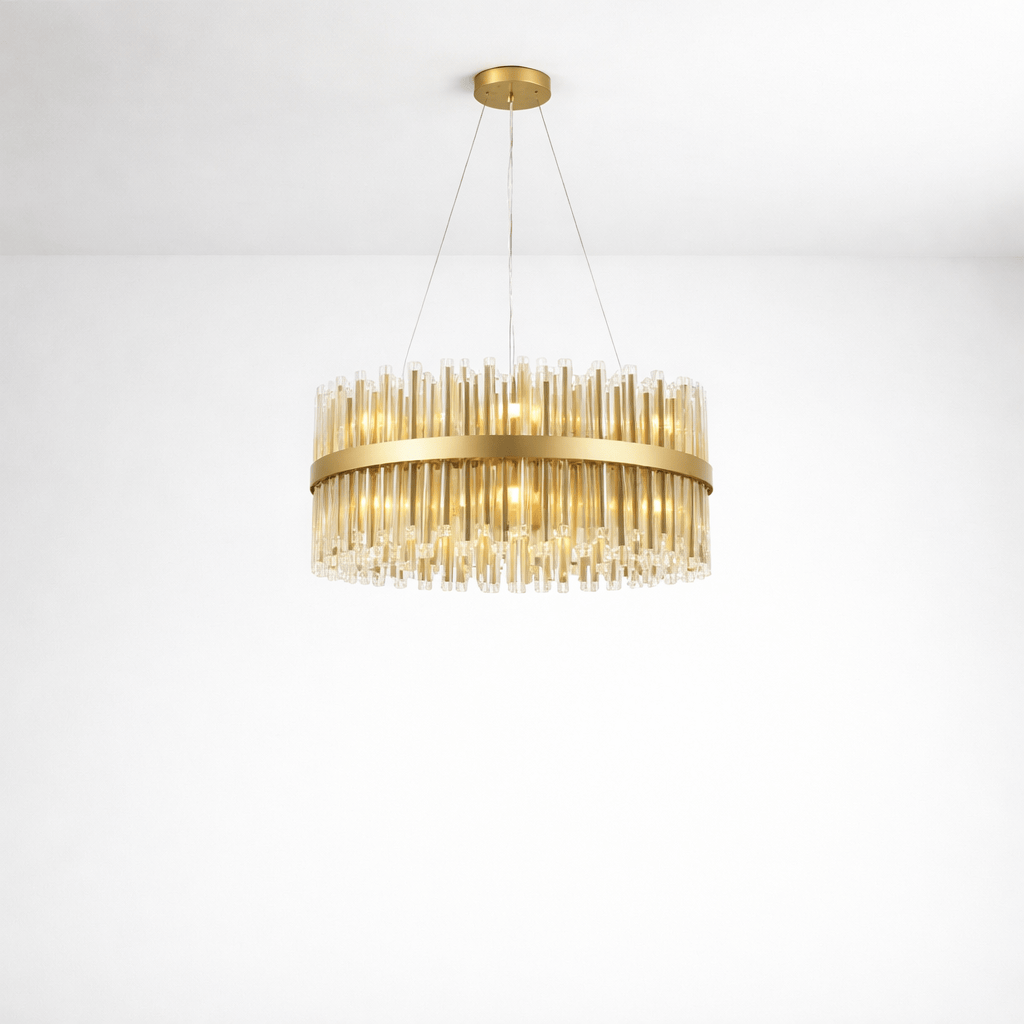 Lights - Essen P002-14GO 14 Light Pendant Ceiling Light - Gold - 60485704