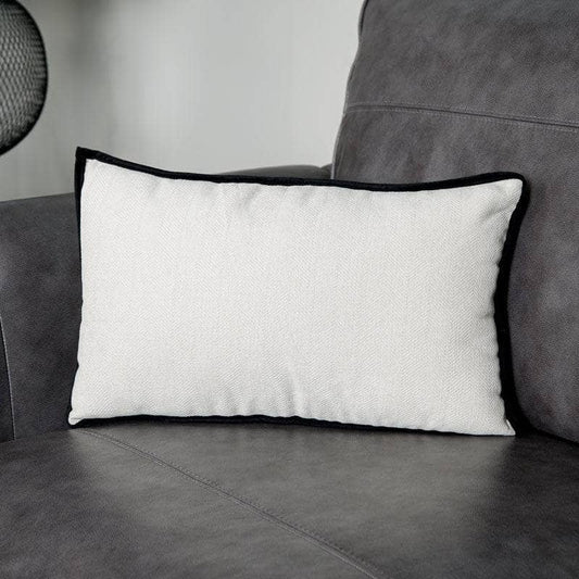Homeware  - Cream Beaded Cushion - 50 x 30cm  -  60008224