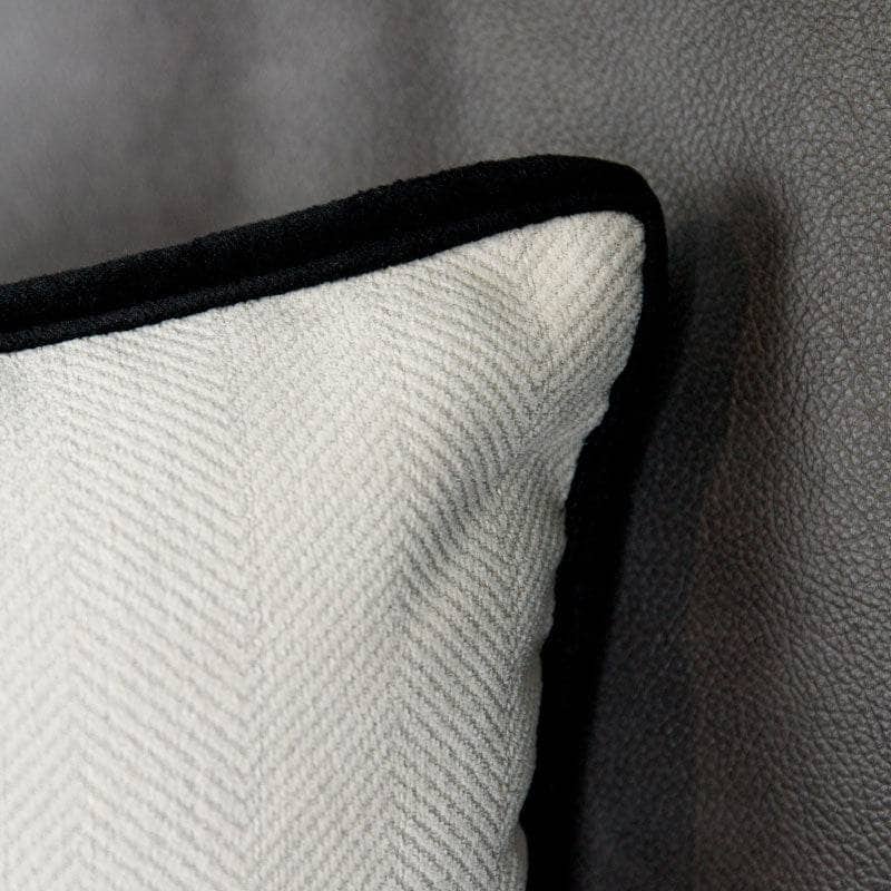 Homeware  -  Cream Beaded Cushion - 50 x 30cm -  60008224