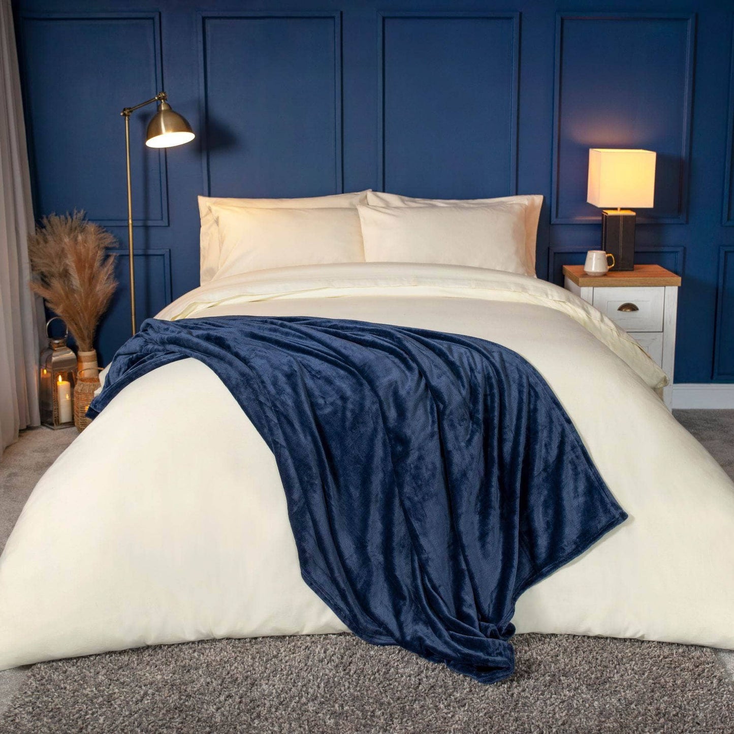 Homeware - Cream Brushed Cotton Duvet Set - Multiple Sizes -