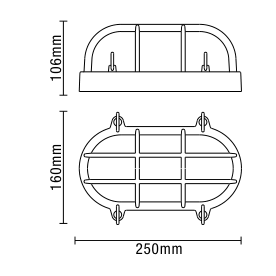 Lights - Davey Bulkhead Wall Light - Gold - 60487580