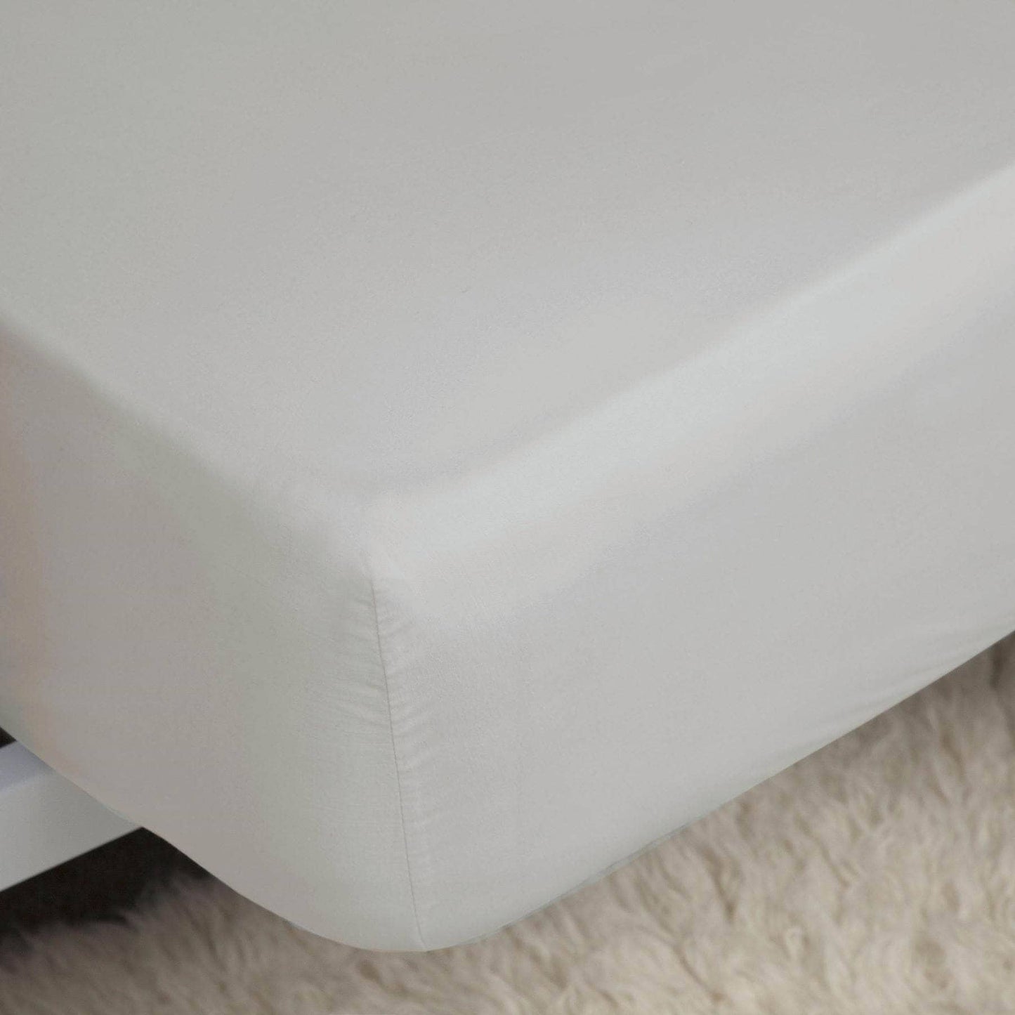 Homeware - Egyptian Cotton 200 Count Fitted Sheet - Platinum -