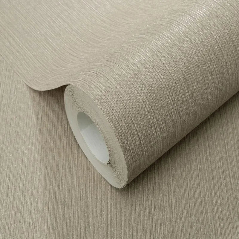 Wallpaper - Erismann Soft Loom Textured Plain Taupe Wallpaper - 10542-37 - 60484855