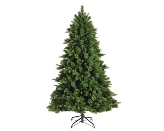 Everlands Edmonton Spruce Christmas Tree 8ft realistic artificial tree on white background with metal stand