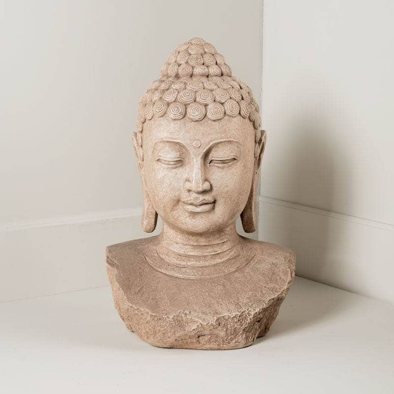  -  Fibre Clay Buddha Bust  -  60008426