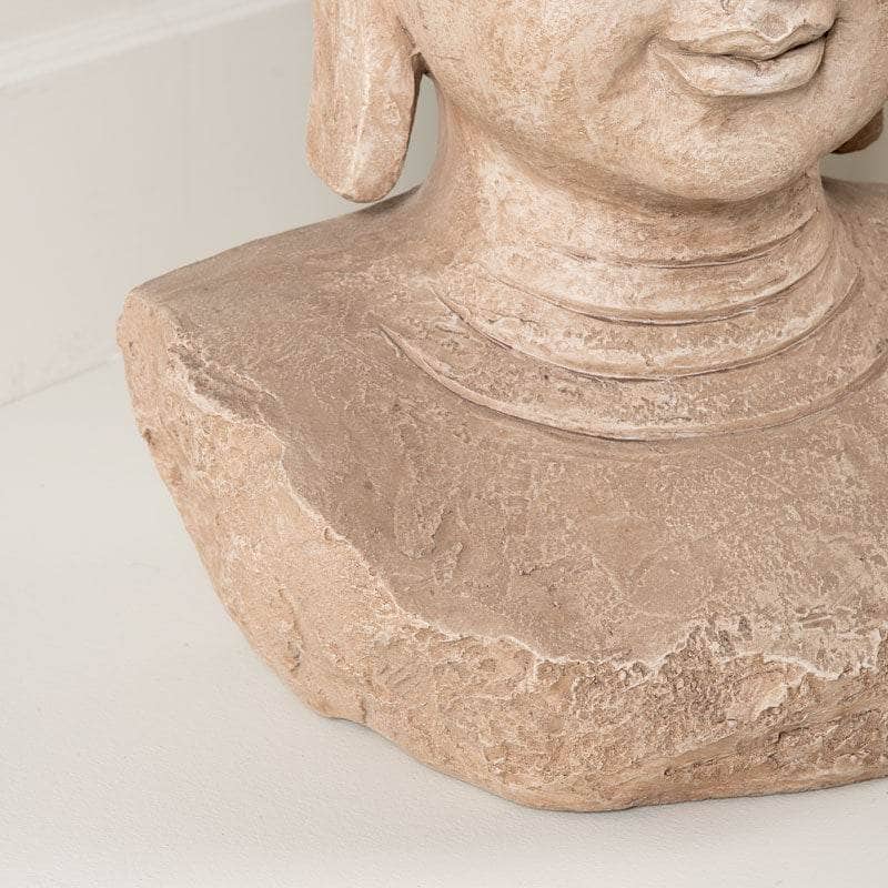 Fibre Clay Buddha Bust  -  60008426