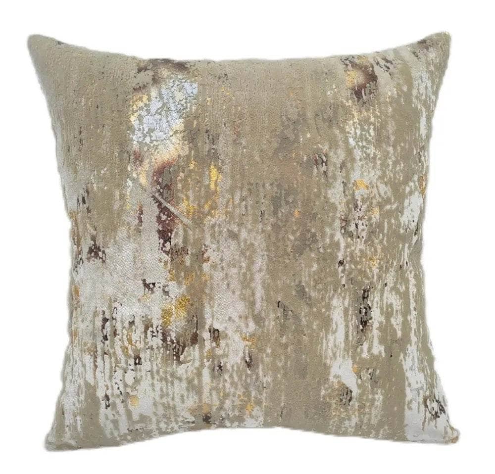 - Flock & Foil Cushion - Gold - 60010232