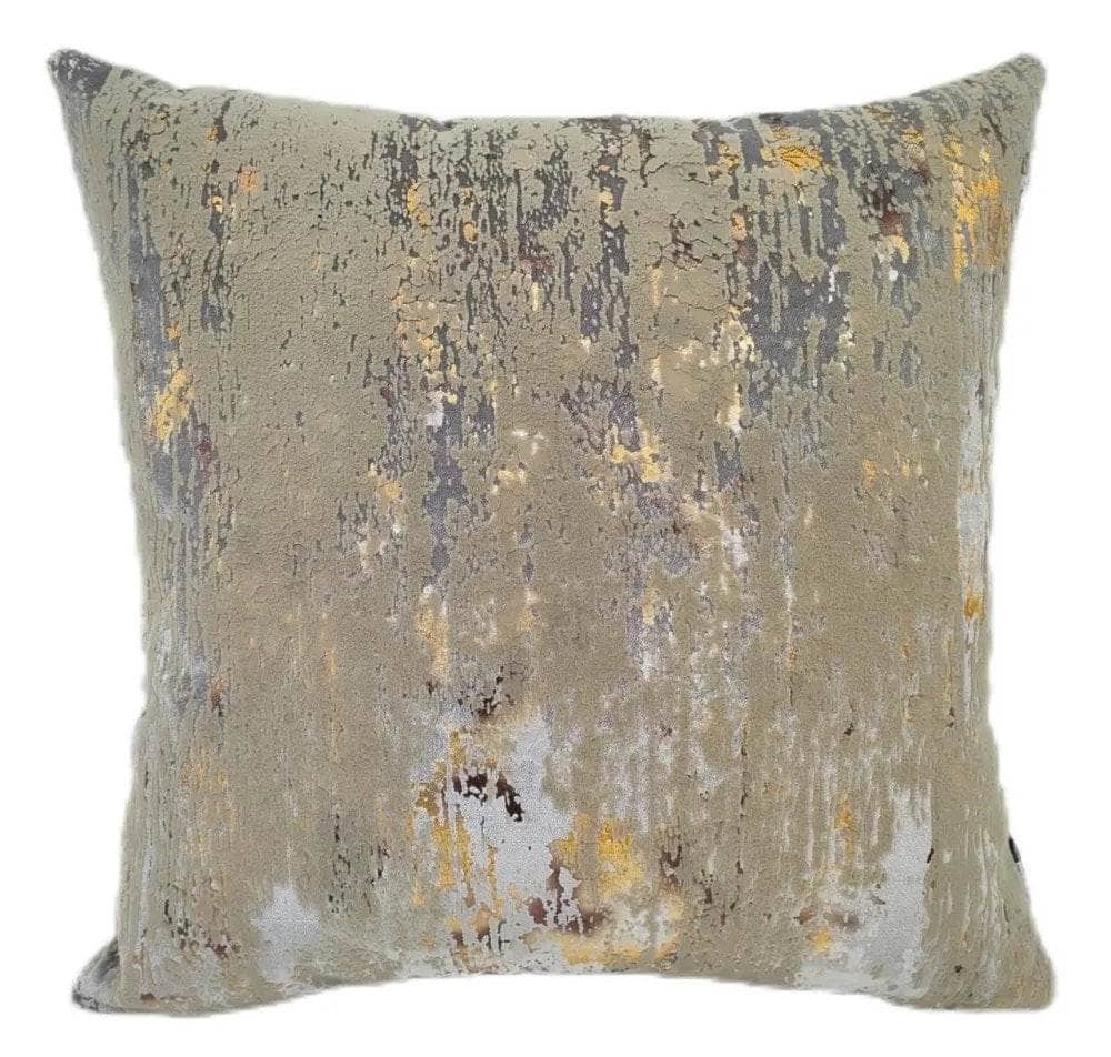 Homeware - Flock & Foil Cushion - Silver - 60010236