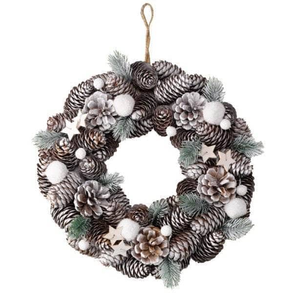 Christmas - Frosted Pine Wreath - 30cm - 60008196