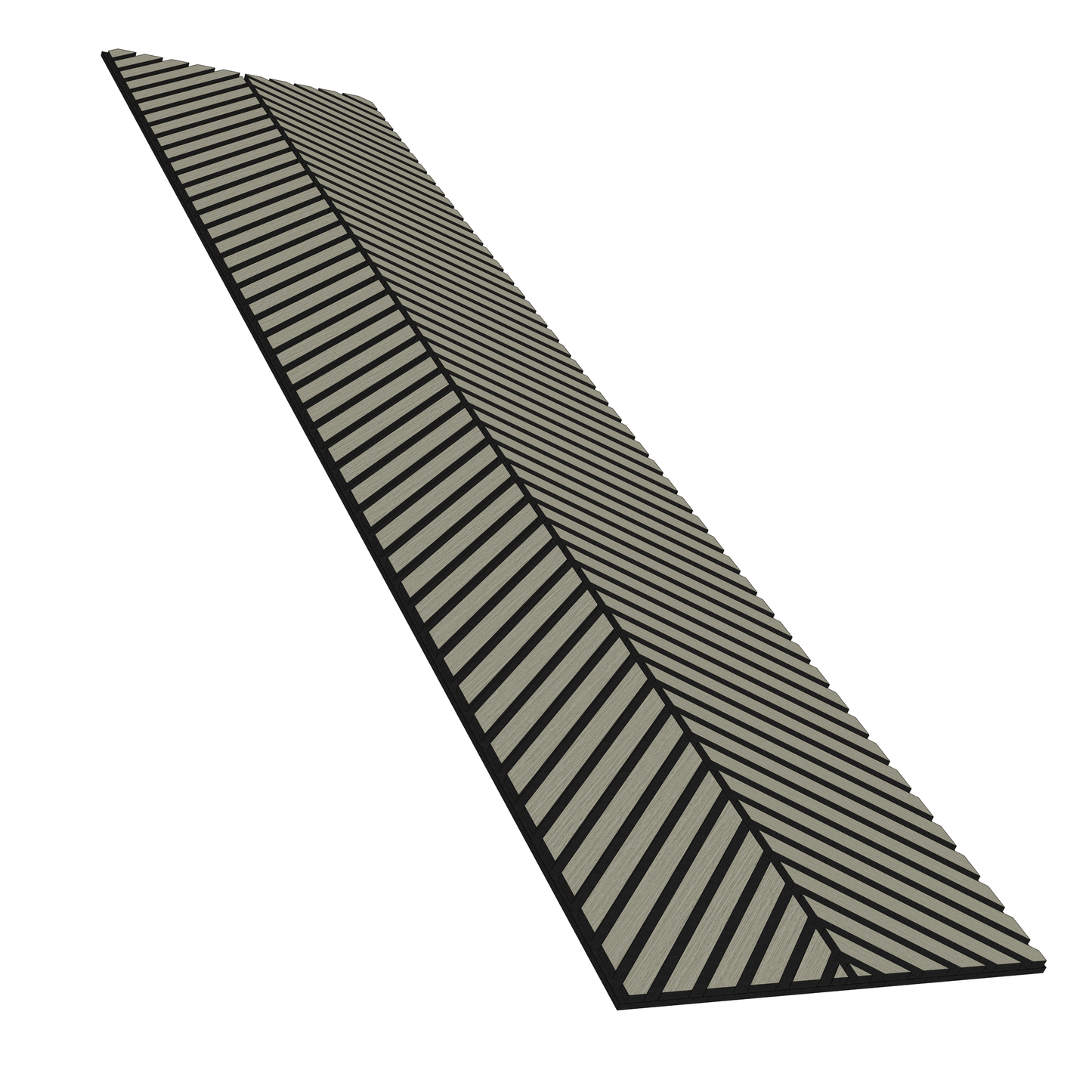 Wall Panelling - Slim Herringbone Acoustic Panel - Grey Oak - 60418249