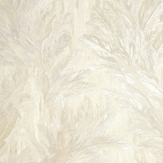 Wallpaper - Gianni Cream Feather Wallpaper - 60485265