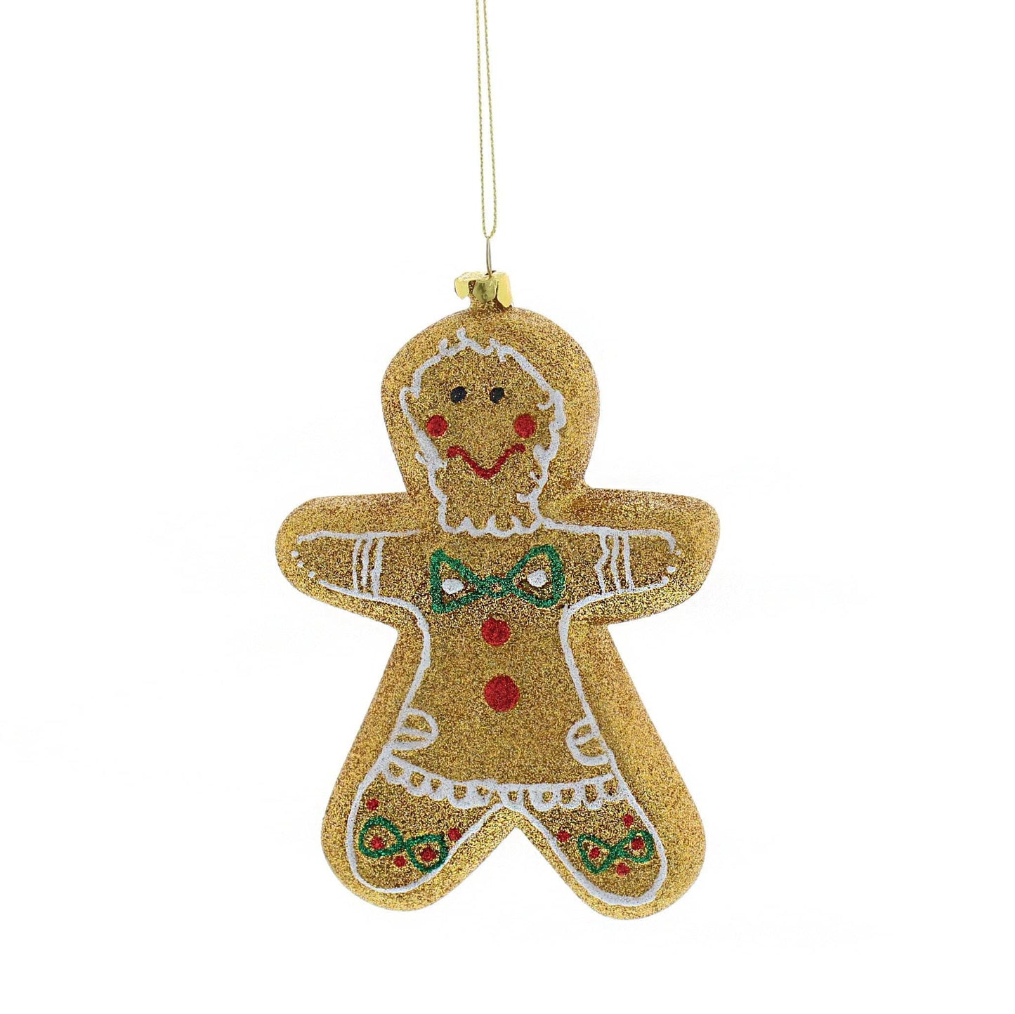 Christmas - Glitter Gingerbread Man Christmas Tree Decoration - 14cm - 60008677