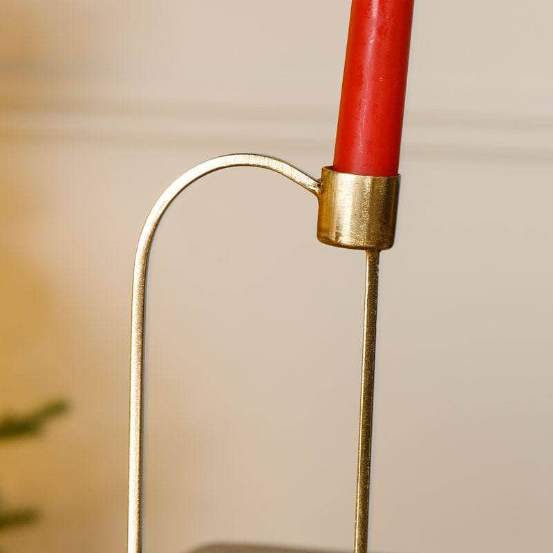 Gold Candle Holder - 21cm