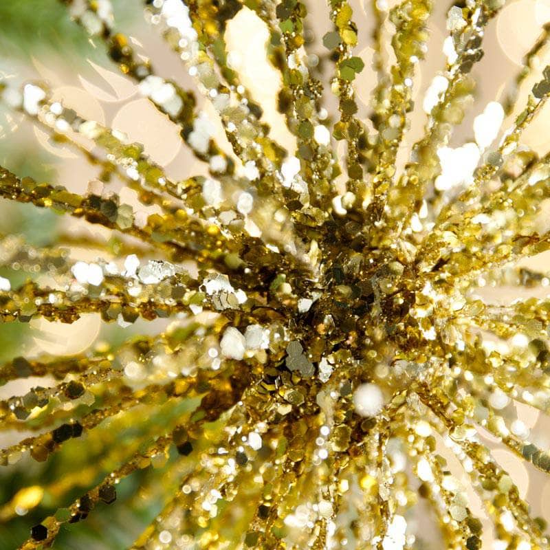Christmas  -  Gold Glitter Burst Christmas Pick Decoration - 46cm  -  60003945