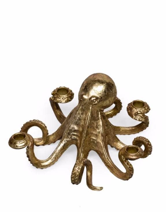 - Gold Octopus Candle Stick - 50142106