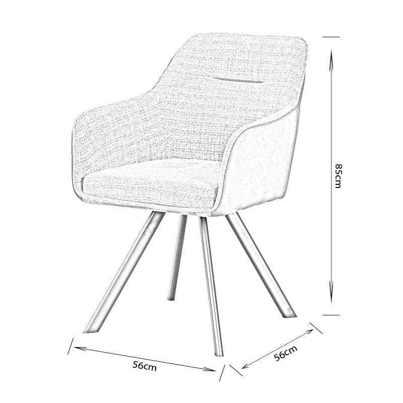 Homeware - Harper Swivel Dining Chair - 60009248