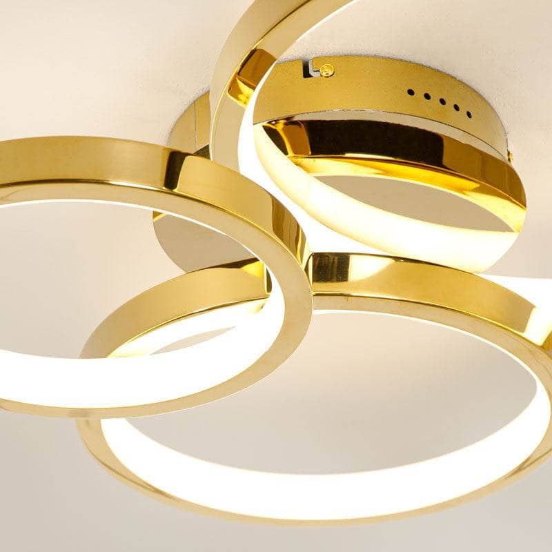Lights - Hawaii LED Flush 3 Ring Ceiling Light - Gold - 60008855