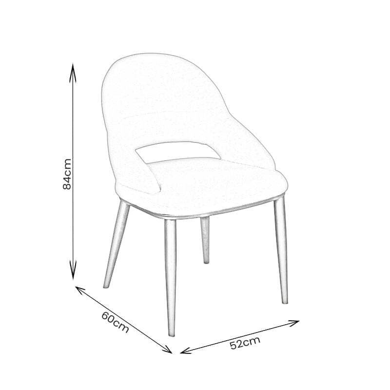 Furniture - Hayes Dining Chair - Cream - 60418183