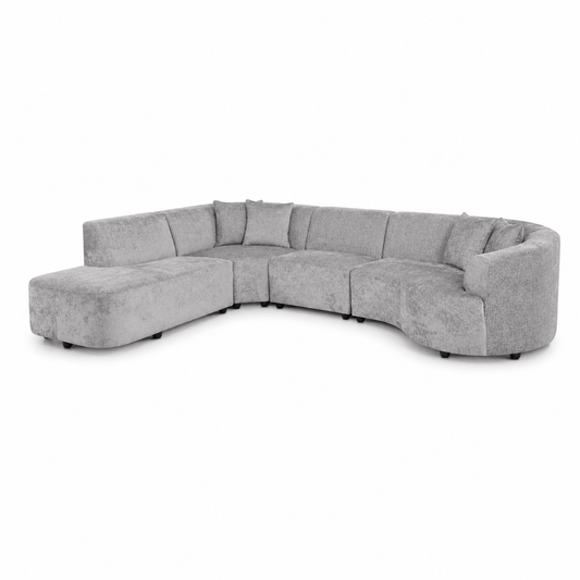Furniture - Hazel LHF Corner Sofa - Grey - 60486622