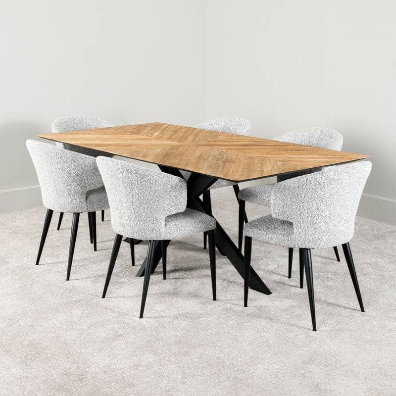 Homeware  -  Herringbone Dining Table & 6 Chairs  -  60010217