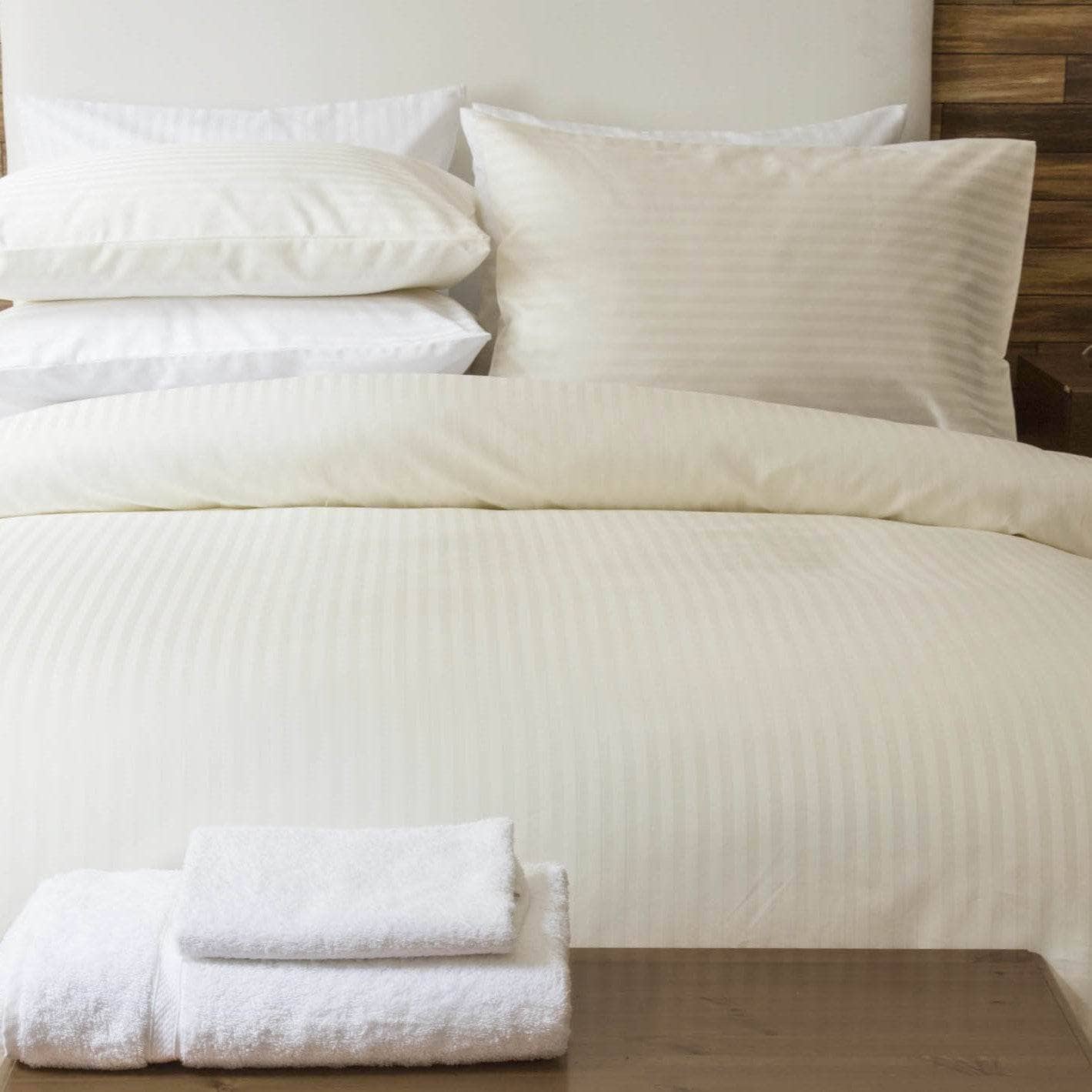 Homeware - Hotel Satin Stripe Oxford Pillowcase - Ivory - 60010048