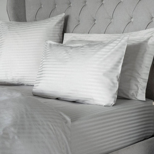 Homeware  -  Hotel Satin Stripe Oxford Pillowcase - Platinum  -  60010050