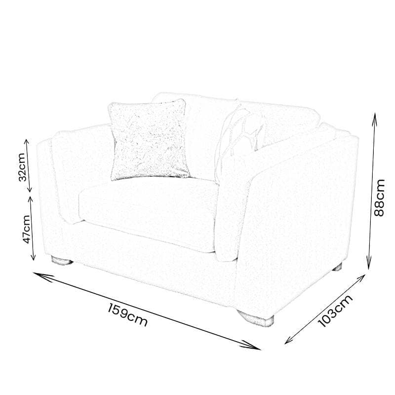 Furniture - Houston Snuggler - Ivory - 60013367