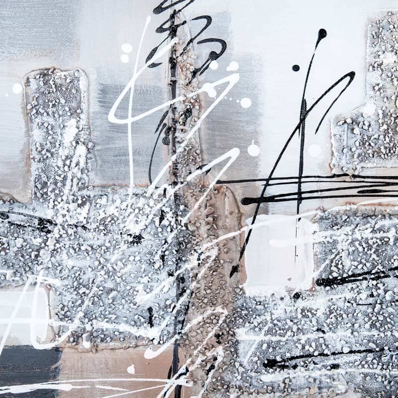 Pictures - Black Abstract Framed Canvas (18186) - 150 x 80cm - 60011586