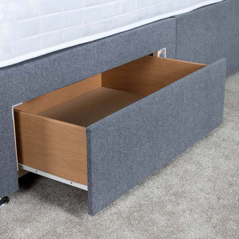 Outlet Beds - Outlet Diamond Double Divan Set - Titanium - 60012103