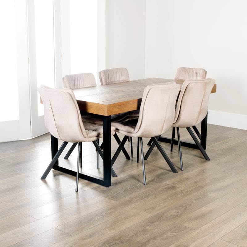 Furniture  -  Lincoln Extendable Dining Table & 6 Taupe Aspen Chairs  -  60007744