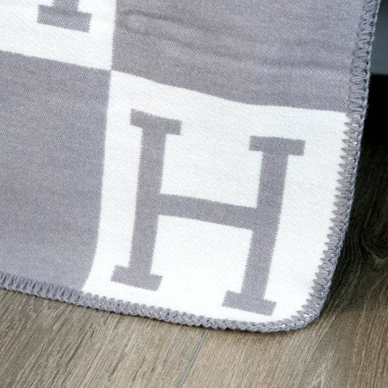 Homeware - Letter H Throw - Grey - 60007737