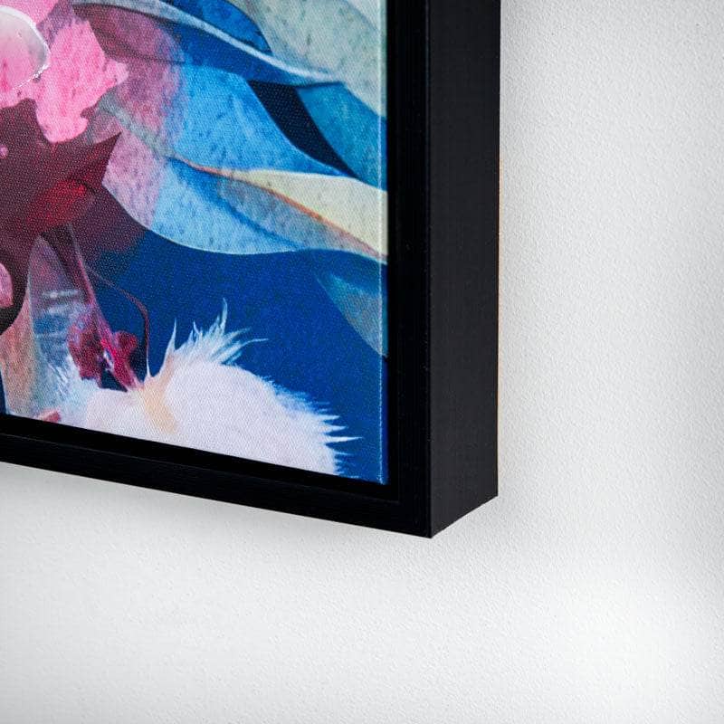 Pictures - Blue Leopard Framed Canvas - 100 x 140cm - 60011554