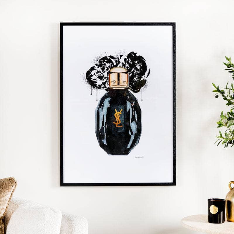 YSL Perfume Bottle Framed Picture 70 x 100cm Taskers Online